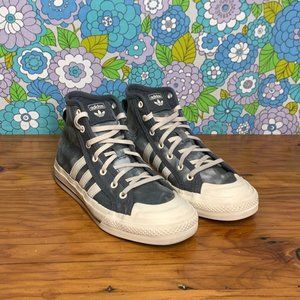 adidas x Parley Nizza HI RF J Acid Wash Clear White Youth Size:3.5